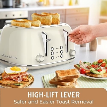 Mueller Retro Toaster 4 Slice with Extra Wide Slots