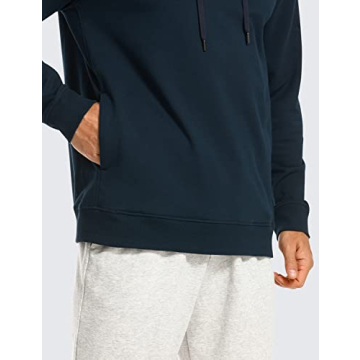 CRZ YOGA Men's French Terry Pullover Hoodie - Stylish Comfort