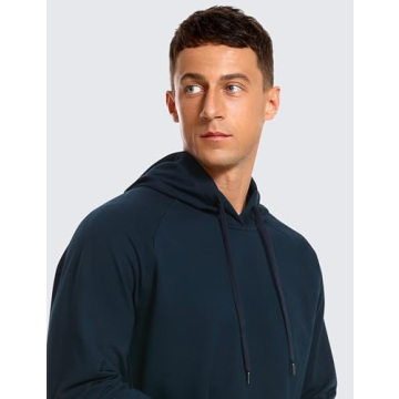 CRZ YOGA Men's French Terry Pullover Hoodie - Stylish Comfort