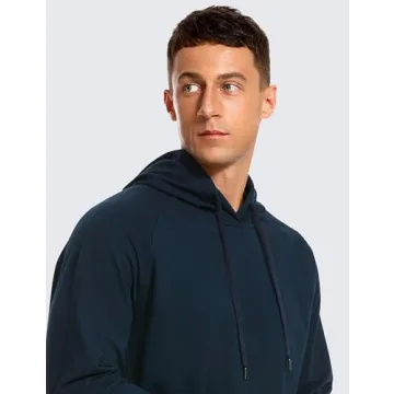 CRZ YOGA Men's French Terry Pullover Hoodie - Stylish Comfort
