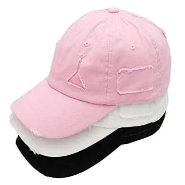 3 Pack Baseball Cap Vintage Distressed Cotton Dad Hat Adjustable Unisex