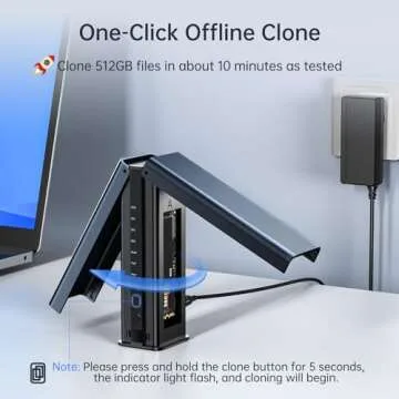 M.2 NVMe SSD Cloner with Cooling Fan for Fast Transfers