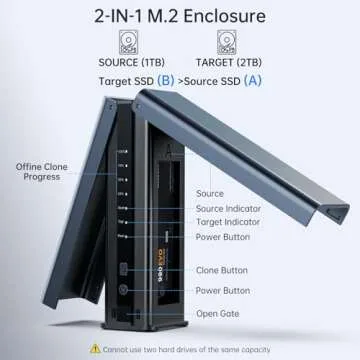 M.2 NVMe SSD Cloner with Cooling Fan for Fast Transfers