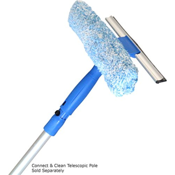 Unger 2-in-1 Squeegee & Scrubber for Streak-Free Cleaning