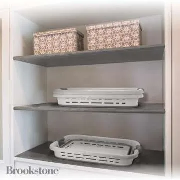 BROOKSTONE, 1 UNIT, 11 GALLONS - [OUR LARGEST BASKET EVER] 24" Collapsible Laundry Basket, Comfort Non-Slip Grip Handles, Minimalist Space Saving Design, Portable Pop-Up Hamper, [BPA FREE]