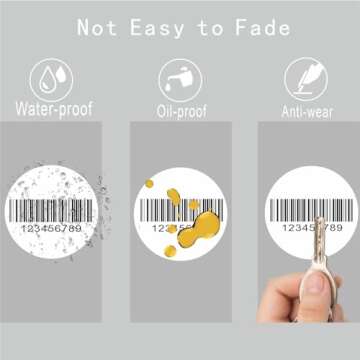 Hybsk 2 inch Circle Color Direct Thermal Stickers Shipping Labels for Barcodes,Name Tag,DIY Logo Design,QR Code,Inventory– Compatible with Zebra,Rollo and More-750 pcs (2 inch,White)