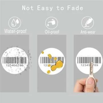 Hybsk 2 inch Circle Color Direct Thermal Stickers Shipping Labels for Barcodes,Name Tag,DIY Logo Design,QR Code,Inventory– Compatible with Zebra,Rollo and More-750 pcs (2 inch,White)