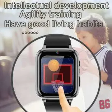 iCHOMKE Smart Watch for Kids, Girls Boys Smartwatch with 26 Games Camera Video Recorder and Player, Pedometer Calendar Flashlight, Audio Book etc.,Toys Gifts for 4-12 Years Children (Black)