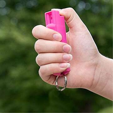 SABRE Personal Safety Kit With Pepper Spray and Personal Alarm, 25 Bursts, 10-Foot (3-Meter) Range, 120dB Alarm, Audible Up To 1,280-Feet (390-Meters), Supports National Breast Cancer Foundation(NBCF)