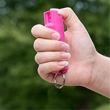 SABRE Personal Safety Kit With Pepper Spray and Personal Alarm, 25 Bursts, 10-Foot (3-Meter) Range, 120dB Alarm, Audible Up To 1,280-Feet (390-Meters), Supports National Breast Cancer Foundation(NBCF)