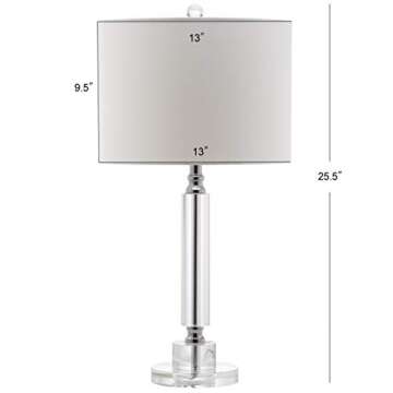 Elegant SAFAVIEH Crystal Column Table Lamps Set of 2