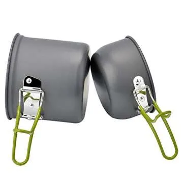 wuudi Camping Pots and Pans Set for Outdoor Cooking