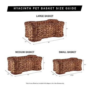 Bone Dry Bone Shape Hyacinth Toy Basket for Pets