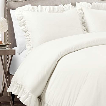 Lush Decor Reyna Ruffle 100% Cotton Duvet Cover Set