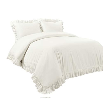 Lush Decor Reyna Ruffle 100% Cotton Duvet Cover Set