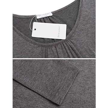 Ekouaer Women's Maternity Nursing Pajama Set Breastfeeding Sleepwear Set Double Layer Short Sleeve Top & Pants Pregnancy PJS