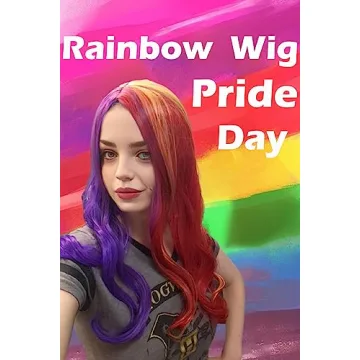 Alacos Vibrant Rainbow Costume Wig for Parties and Cosplay