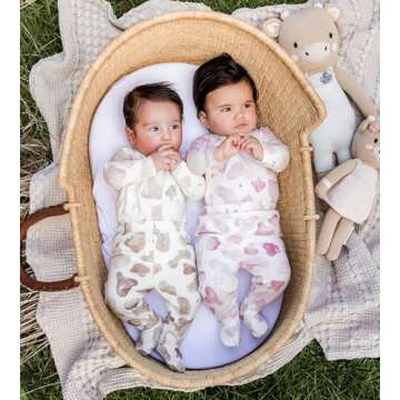 Burt's Bees Baby Unisex Baby Bodysuit & Pant Set, 100% Organic Cotton