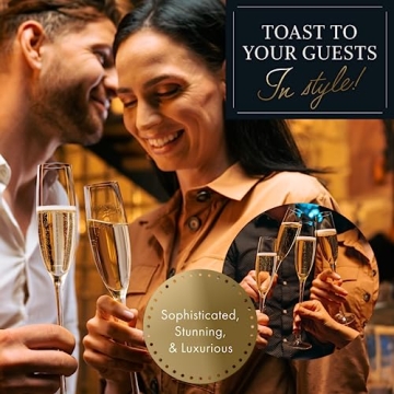 Premium Crystal Champagne Flutes Set of 4 - Elevate Every Toast