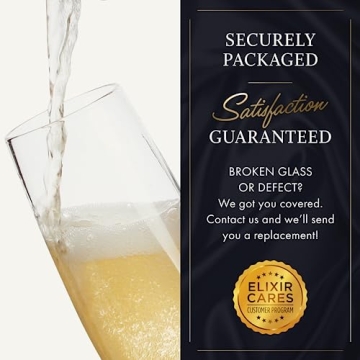 Premium Crystal Champagne Flutes Set of 4 - Elevate Every Toast