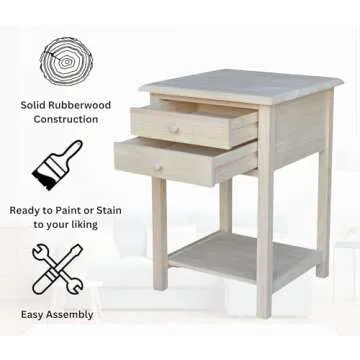Customizable IC International Concepts Lamp Table - Elegance & Storage
