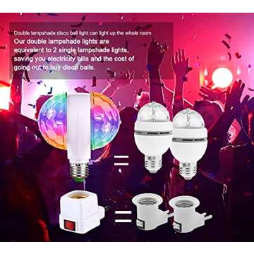 Vermeyen Disco Light Bulb for Parties RGB Strobe Lights