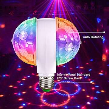 Vermeyen Disco Light Bulb for Parties RGB Strobe Lights