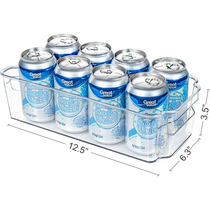 HOOJO 14pcs Clear Refrigerator Organizer Bins Set