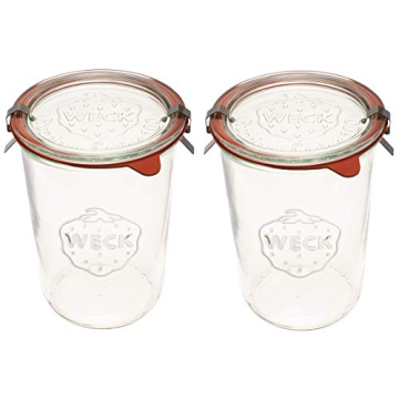 Weck Canning Jars 743 - Mold Jars made of Transparent Glass - Eco-Friendly - Storage for Food, Yogur...