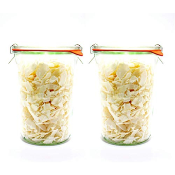 Weck Canning Jars 743 - Mold Jars made of Transparent Glass - Eco-Friendly - Storage for Food, Yogurt with Air Tight Seal and Lid - 3/4 Liter Tall Jars Set - Set of (2 Jars)