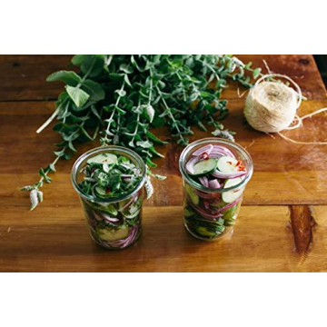 Weck Canning Jars 743 - Mold Jars made of Transparent Glass - Eco-Friendly - Storage for Food, Yogurt with Air Tight Seal and Lid - 3/4 Liter Tall Jars Set - Set of (2 Jars)