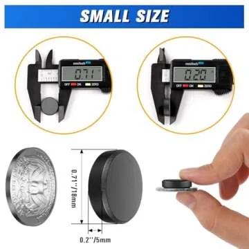 50 Pcs Small Craft Magnets with Adhesive Backing, Round Disc, Perfect for Button DIY Crafts & Hobbie...