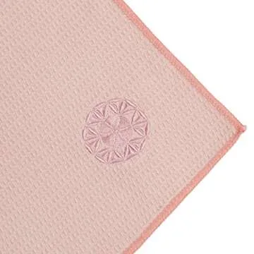Shandali Hot Yoga Towel - Stickyfiber Yoga Towel - Mat-Sized, Microfiber, Super Absorbent, Anti-Slip, Injury Free, 24" x 72" - Bikram Yoga Towel - Exercise, Fitness, Pilates - Sakura Pink