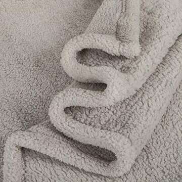 NTBAY Fluffy Sherpa Throw Blanket - Soft & Warm for All