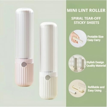 Mini Lint Roller for Travel - Compact Sticky Remover