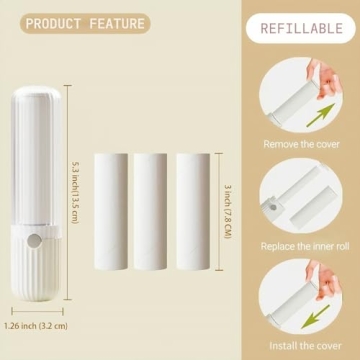 Mini Lint Roller for Travel - Compact Sticky Remover