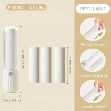 Mini Lint Roller for Travel - Compact Sticky Remover