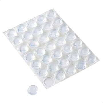 Amazon Basics Cabinet Door Bumper, Clear Self Adhesive Bumpers Pads for Surface Protection and Noise Reduction, 300-Piece, 6.9 x 4.5 x 0.6 Inch