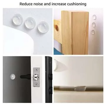 Amazon Basics Cabinet Door Bumper, Clear Self Adhesive Bumpers Pads for Surface Protection and Noise Reduction, 300-Piece, 6.9 x 4.5 x 0.6 Inch