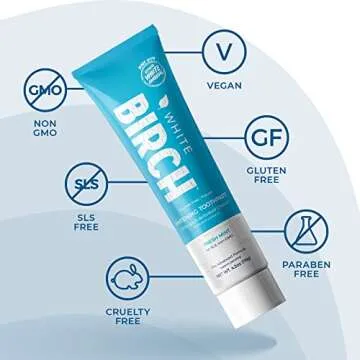 White Birch Activated White Charcoal Toothpaste Whitening - Professional Teeth Whitening Toothpaste Charcoal - Natural and No Fluoride Oral Care (Activated Charcoal Toothpaste)