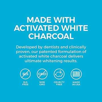 White Birch Activated White Charcoal Toothpaste Whitening - Professional Teeth Whitening Toothpaste Charcoal - Natural and No Fluoride Oral Care (Activated Charcoal Toothpaste)