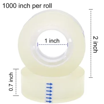 OWLKELA Transparent Tape Refills - 12 Rolls All-Purpose Tape