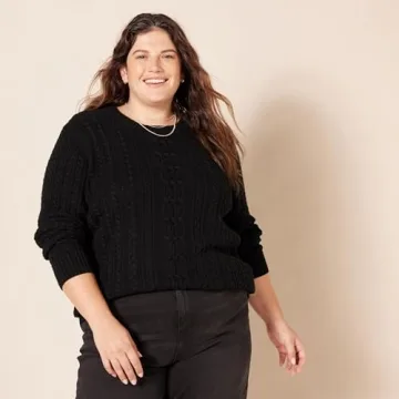 Fisherman Cable Sweater for Women in Plus Sizes