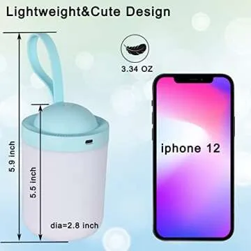 Kids Lantern Night Light,STARTOGO Portable Lamp Battery Powered,3000K Eye-Caring Warm Light,Stepless Dimmable,Rechargeable LED Tent Lantern,Perfect as Nursery Night Lights,Kids Camping Lantern.Blue