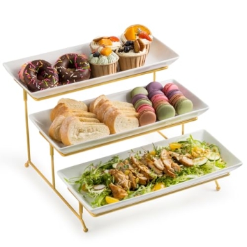LYEOBOH 3 Tier Serving Platters Set for Any Occasion