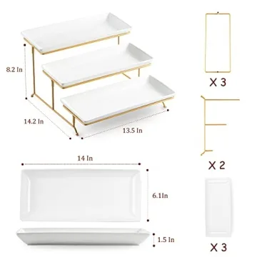 LYEOBOH 3 Tier Serving Platters Set for Any Occasion