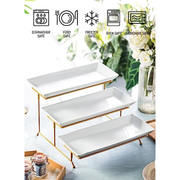 LYEOBOH 3 Tier Serving Platters Set for Any Occasion