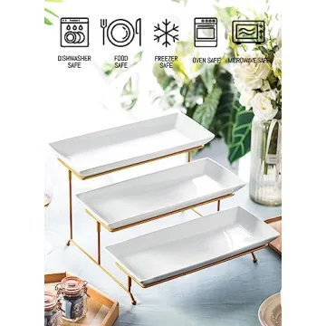 LYEOBOH 3 Tier Serving Platters Set for Any Occasion