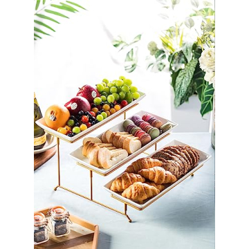 LYEOBOH 3 Tier Serving Platters Set for Any Occasion