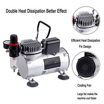 Quiet Airbrush Compressor for Artists & Hobbyists